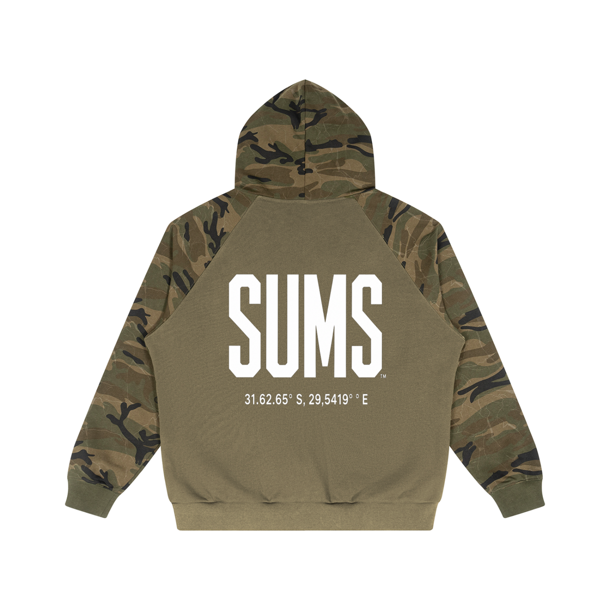 Unisex Camo-Splice Raglan Hoodie