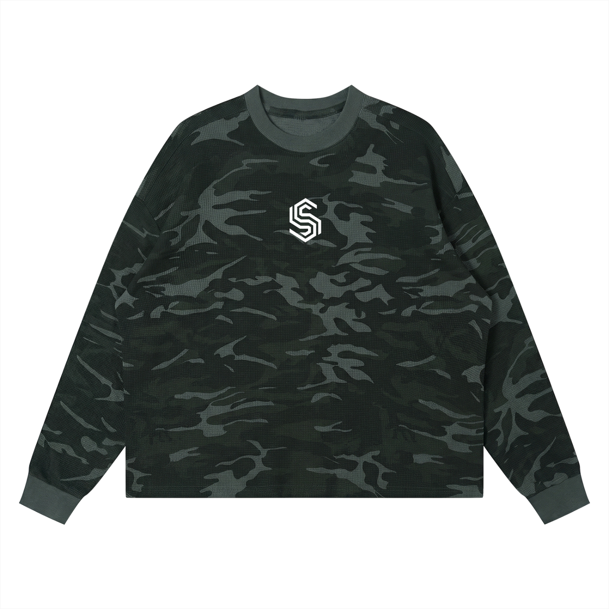 SUMS Waffle Boxy Long Sleeve T-Shirt