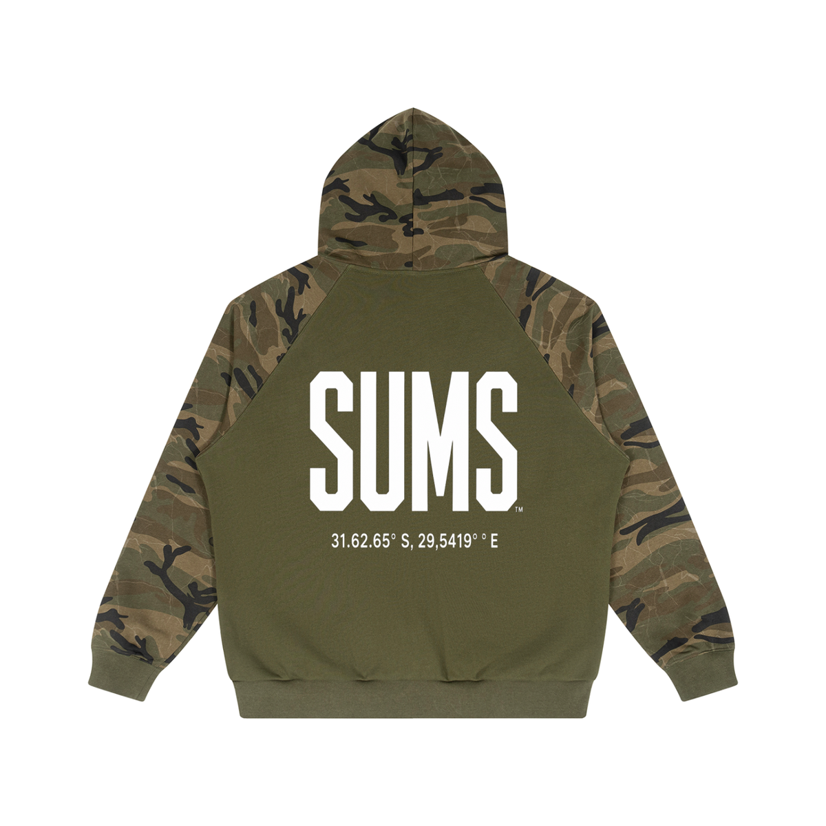 Unisex Camo-Splice Raglan Hoodie