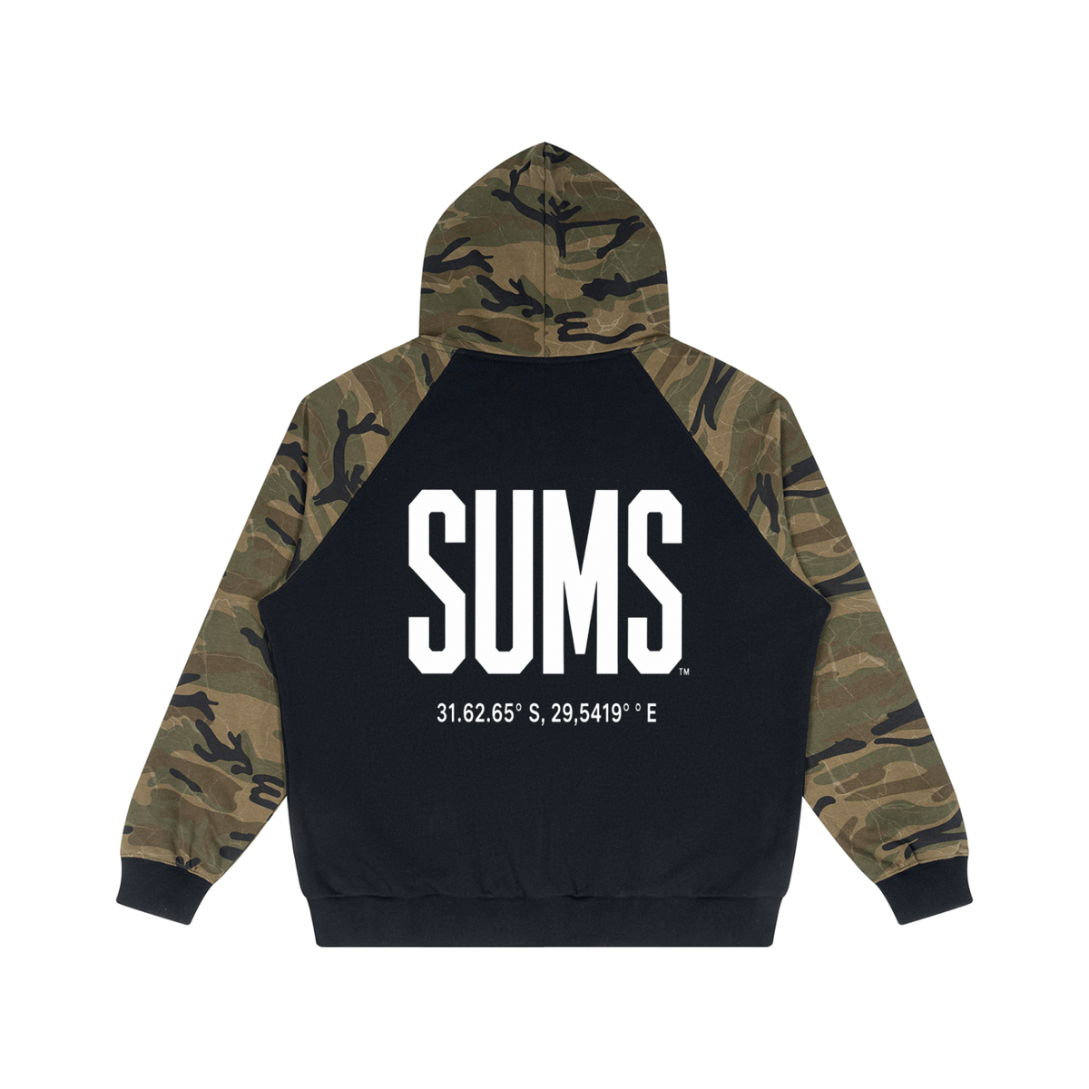 Unisex Camo-Splice Raglan Hoodie